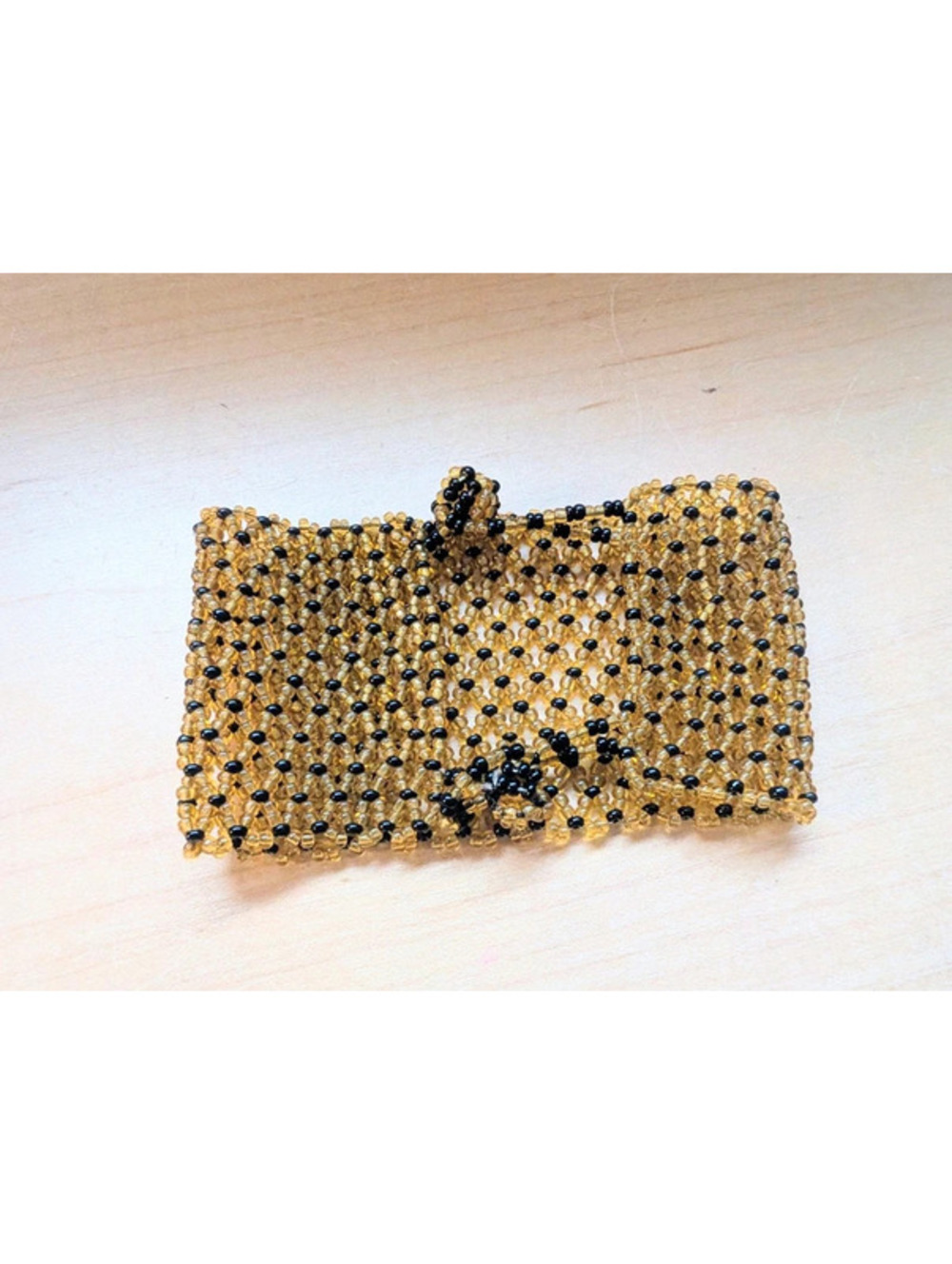 Vintage 90s Wide Beaded Bracelet